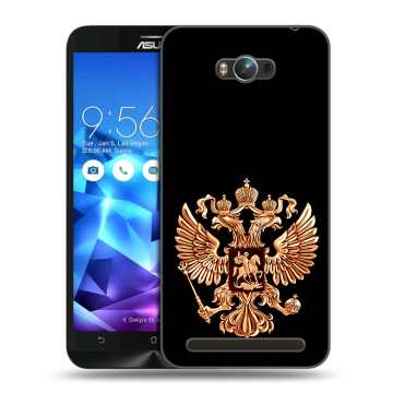 Пластиковый чехол на ASUS ZenFone Max с принтом Герб России золотой