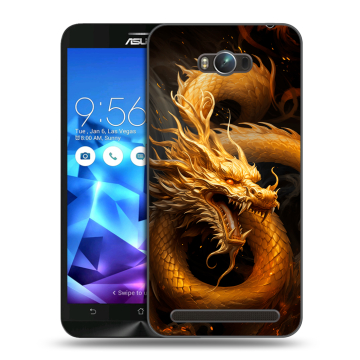 Пластиковый чехол на ASUS ZenFone Max с принтом Золотой дракон