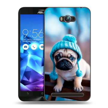 Пластиковый чехол на ASUS ZenFone Max с принтом Мопс в шапке Пластиковый чехол на ASUS ZenFone Max с принтом Мопс в шапке
