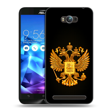 Пластиковый чехол на ASUS ZenFone Max с принтом Герб России желтый Пластиковый чехол на ASUS ZenFone Max с принтом Герб России желтый