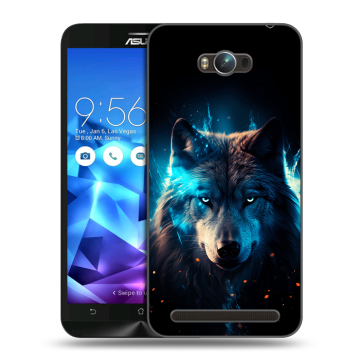 Пластиковый чехол на ASUS ZenFone Max с принтом Волк ночной
