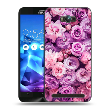 Пластиковый чехол на ASUS ZenFone Max с принтом лавандовые розы Пластиковый чехол на ASUS ZenFone Max с принтом лавандовые розы