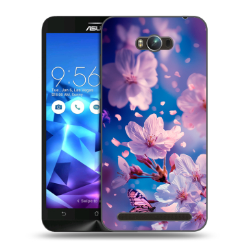 Пластиковый чехол на ASUS ZenFone Max с принтом цветы бабочки Пластиковый чехол на ASUS ZenFone Max с принтом цветы бабочки