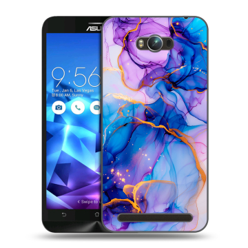 Пластиковый чехол на ASUS ZenFone Max с принтом синий мрамор Пластиковый чехол на ASUS ZenFone Max с принтом синий мрамор