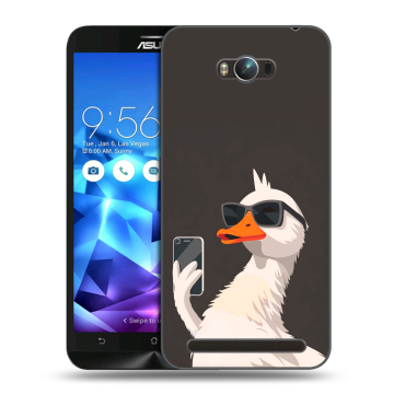 Пластиковый чехол на ASUS ZenFone Max с принтом утка в очках Пластиковый чехол на ASUS ZenFone Max с принтом утка в очках