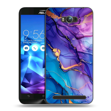 Пластиковый чехол на ASUS ZenFone Max с принтом синий мрамор Пластиковый чехол на ASUS ZenFone Max с принтом синий мрамор
