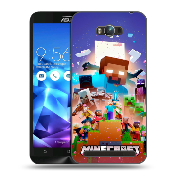 Пластиковый чехол на ASUS ZenFone Max с принтом Майнкрафт Minecraft