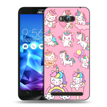 Пластиковый чехол на ASUS ZenFone Max с принтом Единороги и радуга Пластиковый чехол на ASUS ZenFone Max с принтом Единороги и радуга