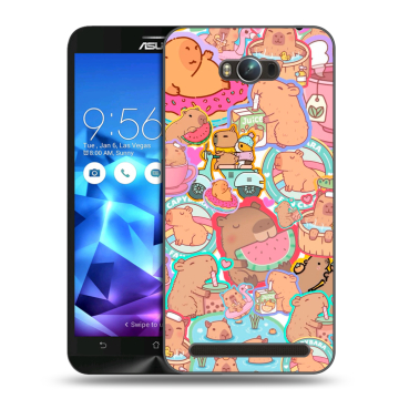 Пластиковый чехол на ASUS ZenFone Max с принтом капибары Пластиковый чехол на ASUS ZenFone Max с принтом капибары