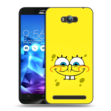 Пластиковый чехол на ASUS ZenFone Max с принтом спанчбоб спанч боб