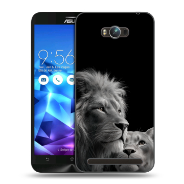 Пластиковый чехол на ASUS ZenFone Max с принтом Лев кошки