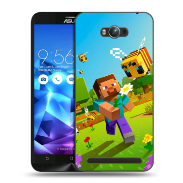 Пластиковый чехол на ASUS ZenFone Max с принтом Майнкрафт Minecraft