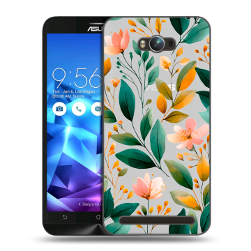 Пластиковый чехол на ASUS ZenFone Max с принтом Цветы паттерн