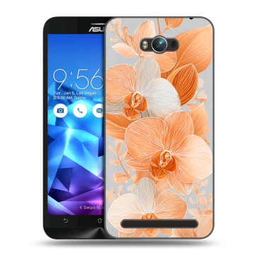 Пластиковый чехол на ASUS ZenFone Max с принтом Бежевые цветы