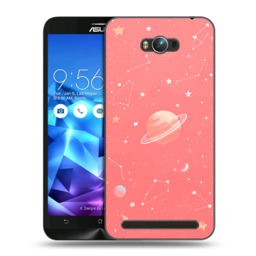 Пластиковый чехол на ASUS ZenFone Max с принтом Розовый космос
