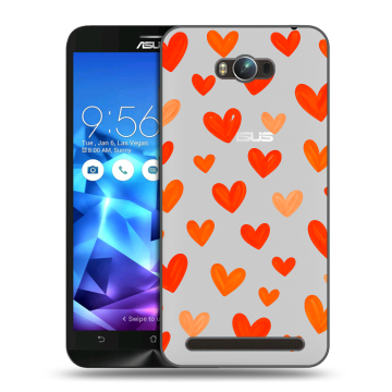 Пластиковый чехол на ASUS ZenFone Max с принтом Сердечки