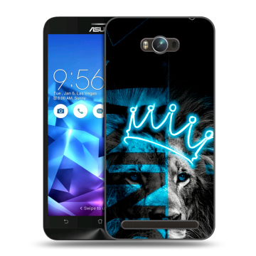 Пластиковый чехол на ASUS ZenFone Max с принтом Король лев Пластиковый чехол на ASUS ZenFone Max с принтом Король лев