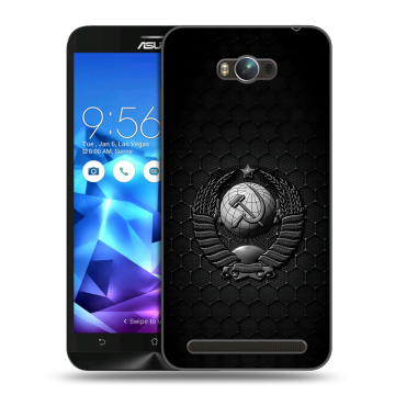 Пластиковый чехол на ASUS ZenFone Max с принтом Герб Флаг СССР