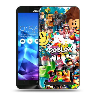 Пластиковый чехол на ASUS ZenFone Max с принтом Roblox Роблокс