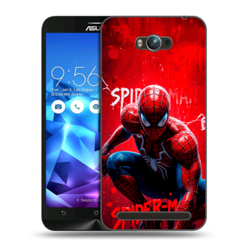 Пластиковый чехол на ASUS ZenFone Max с принтом Spiderman Человек паук