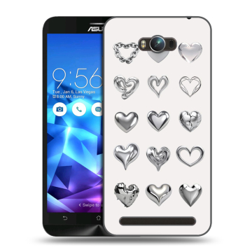 Пластиковый чехол на ASUS ZenFone Max с принтом Y2K сердечки Пластиковый чехол на ASUS ZenFone Max с принтом Y2K сердечки