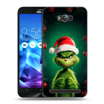 Пластиковый чехол на ASUS ZenFone Max с принтом Гринч Новый год Рождество Пластиковый чехол на ASUS ZenFone Max с принтом Гринч Новый год Рождество