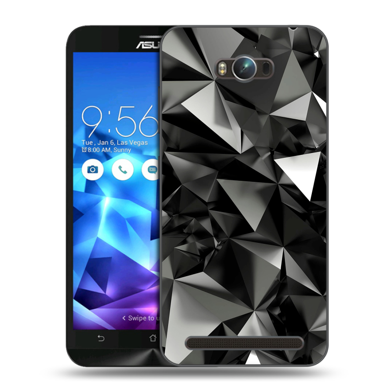 Пластиковый чехол на ASUS ZenFone Max с принтом Черные кристаллы Пластиковый чехол на ASUS ZenFone Max с принтом Черные кристаллы