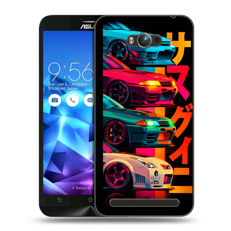 Пластиковый чехол на ASUS ZenFone Max с принтом Гоночные машины Пластиковый чехол на ASUS ZenFone Max с принтом Гоночные машины