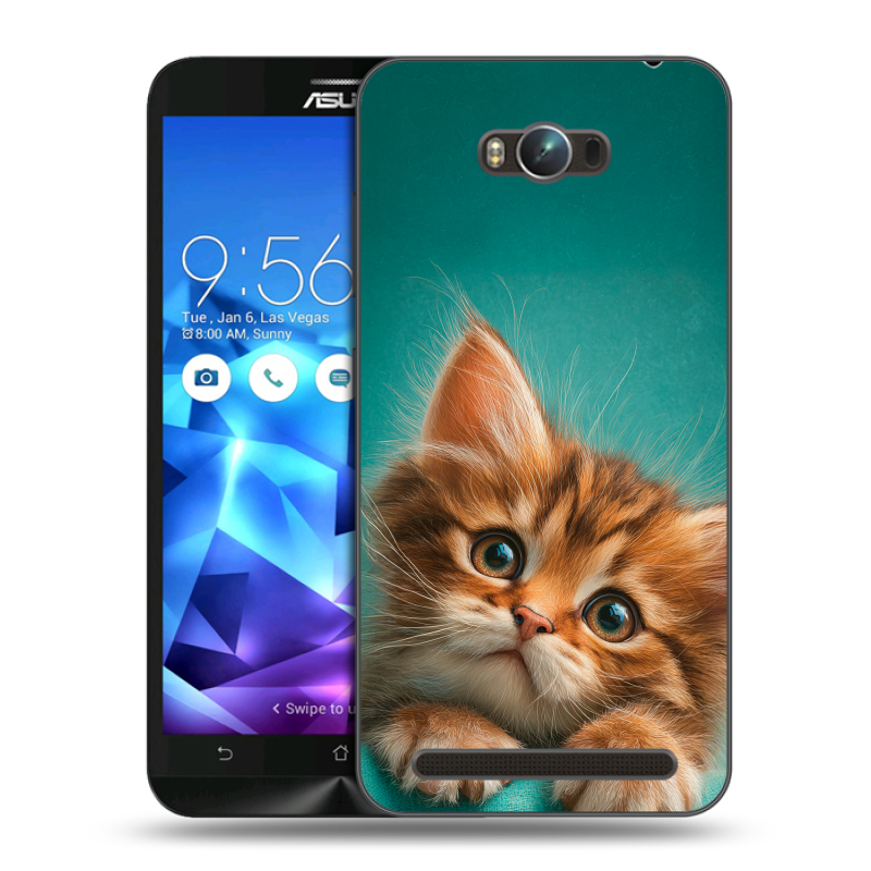 Пластиковый чехол на ASUS ZenFone Max с принтом котенок Пластиковый чехол на ASUS ZenFone Max с принтом котенок