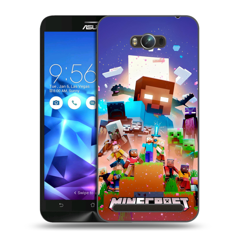 Пластиковый чехол на ASUS ZenFone Max с принтом Майнкрафт Minecraft Пластиковый чехол на ASUS ZenFone Max с принтом Майнкрафт Minecraft