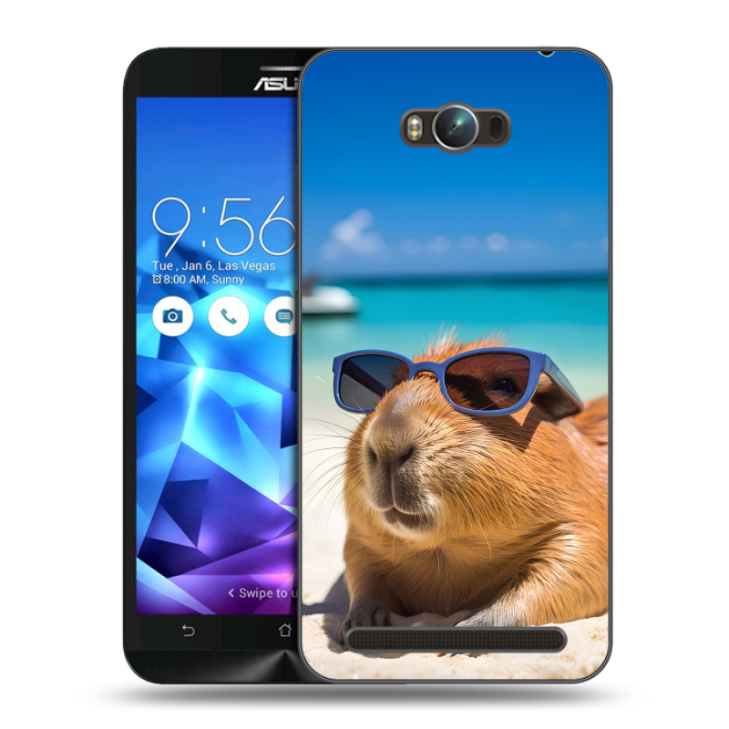 Пластиковый чехол на ASUS ZenFone Max с принтом Капибара Пластиковый чехол на ASUS ZenFone Max с принтом Капибара