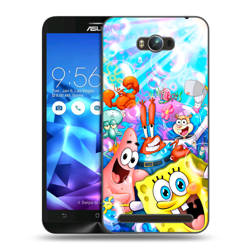 Пластиковый чехол на ASUS ZenFone Max с принтом спанчбоб спанч боб Пластиковый чехол на ASUS ZenFone Max с принтом спанчбоб спанч боб