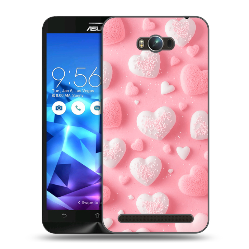 Пластиковый чехол на ASUS ZenFone Max с принтом Сердечки Пластиковый чехол на ASUS ZenFone Max с принтом Сердечки