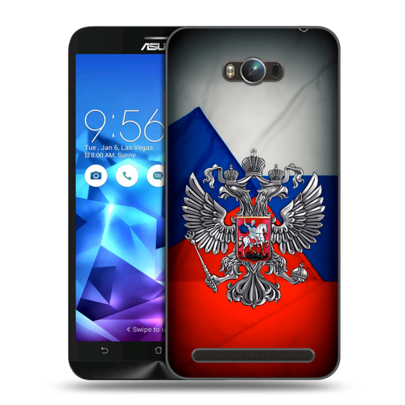 Пластиковый чехол на ASUS ZenFone Max с принтом Флаг России Пластиковый чехол на ASUS ZenFone Max с принтом Флаг России