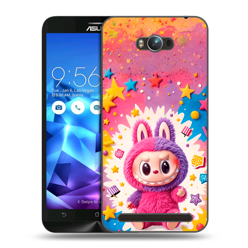 Пластиковый чехол на ASUS ZenFone Max с принтом Labubu Лабубу Пластиковый чехол на ASUS ZenFone Max с принтом Labubu Лабубу