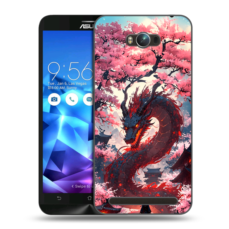 Пластиковый чехол на ASUS ZenFone Max с принтом Дракон Японский Пластиковый чехол на ASUS ZenFone Max с принтом Дракон Японский