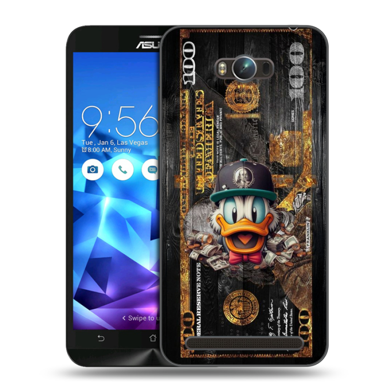 Пластиковый чехол на ASUS ZenFone Max с принтом Дональд Дак Доллар Пластиковый чехол на ASUS ZenFone Max с принтом Дональд Дак Доллар