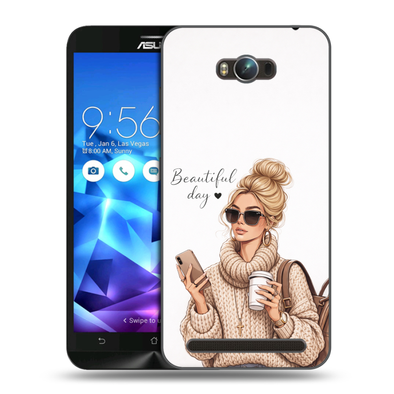 Пластиковый чехол на ASUS ZenFone Max с принтом женский Пластиковый чехол на ASUS ZenFone Max с принтом женский