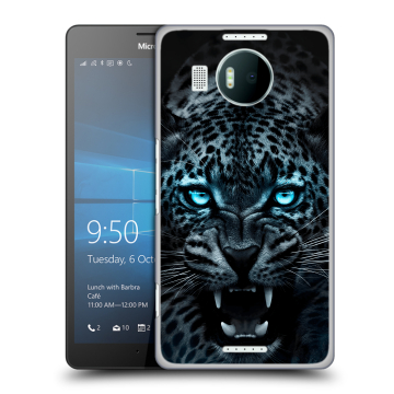 Пластиковый чехол на Microsoft Lumia 950 XL с принтом Темный леопард Пластиковый чехол на Microsoft Lumia 950 XL с принтом Темный леопард