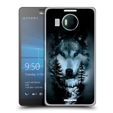 Пластиковый чехол на Microsoft Lumia 950 XL с принтом Лесной волк Пластиковый чехол на Microsoft Lumia 950 XL с принтом Лесной волк