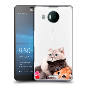Пластиковый чехол на Microsoft Lumia 950 XL с принтом Кошки Пластиковый чехол на Microsoft Lumia 950 XL с принтом Кошки