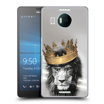 Пластиковый чехол на Microsoft Lumia 950 XL с принтом Лев с короной Пластиковый чехол на Microsoft Lumia 950 XL с принтом Лев с короной