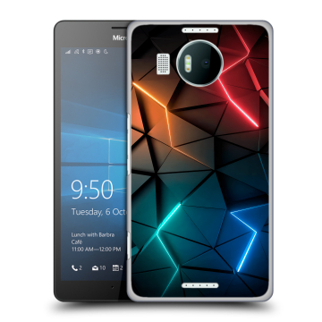Пластиковый чехол на Microsoft Lumia 950 XL с принтом Абстракция неон
