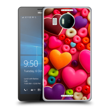 Пластиковый чехол на Microsoft Lumia 950 XL с принтом Сердечки Пластиковый чехол на Microsoft Lumia 950 XL с принтом Сердечки