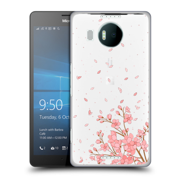 Пластиковый чехол на Microsoft Lumia 950 XL с принтом Ветка сакуры