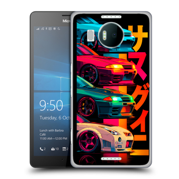 Пластиковый чехол на Microsoft Lumia 950 XL с принтом Гоночные машины
