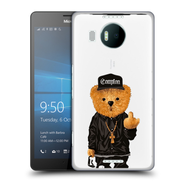 Пластиковый чехол на Microsoft Lumia 950 XL с принтом Мишка