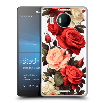 Пластиковый чехол на Microsoft Lumia 950 XL с принтом Розы