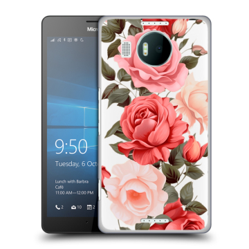 Пластиковый чехол на Microsoft Lumia 950 XL с принтом Розы