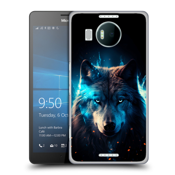 Пластиковый чехол на Microsoft Lumia 950 XL с принтом Волк ночной